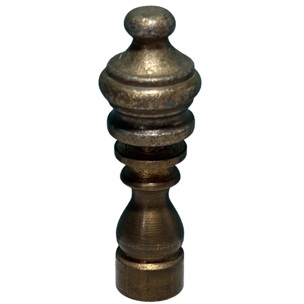 Lamp Finial Gold Brass Antique Tiered Turned Urn Style